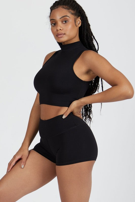 High Neck Cut Off Tank | Available in 5 Colors